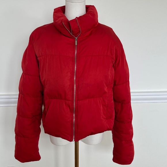 Urban Outfitters Women's Size M Red Puffer jacket - Picture 1 of 4